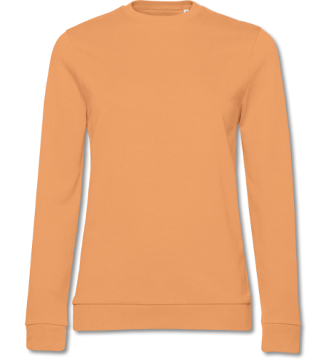 Damen French Terry Sweater #Set In melon orange | 2XL