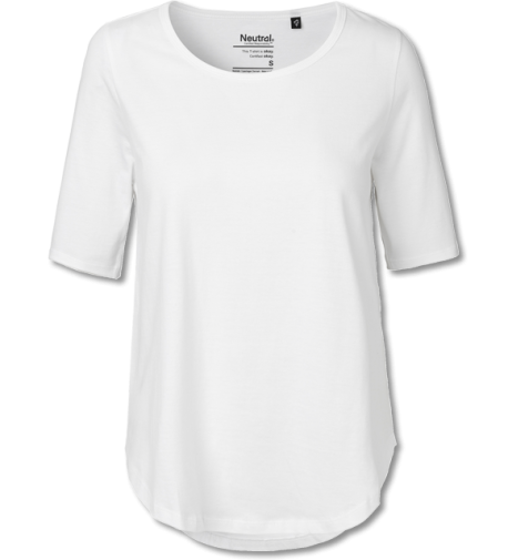 Bio Damen Halbarm T-Shirt white | M