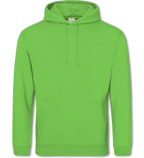 College Hoodie  lime green | S