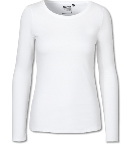 Bio Damen Langarmshirt white | 2XL