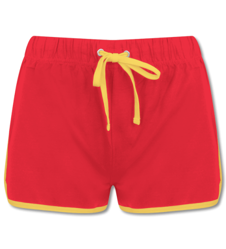 Damen Retro Shorts  red / yellow | XL