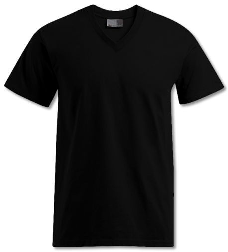 Premium V-Neck T-Shirt schwarz | 2XL