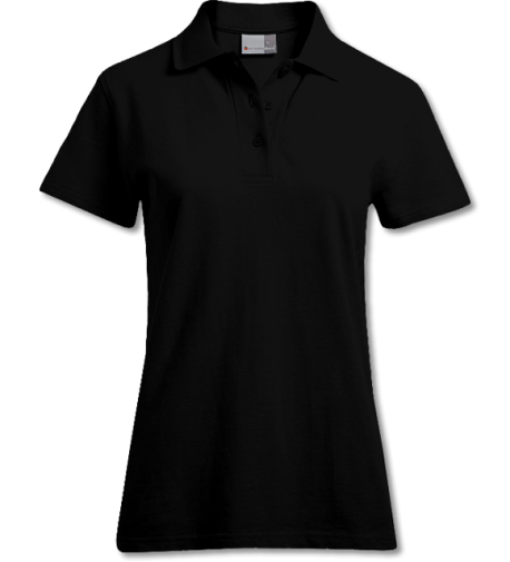 Premium Damen Poloshirt schwarz | S