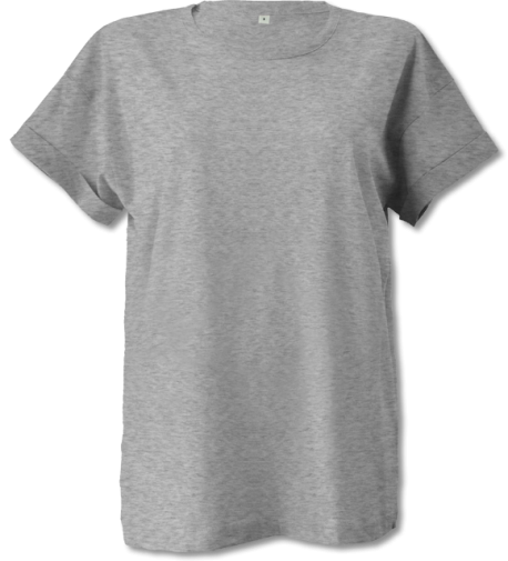 Bio Boyfriend T-Shirt heather grey melange | L