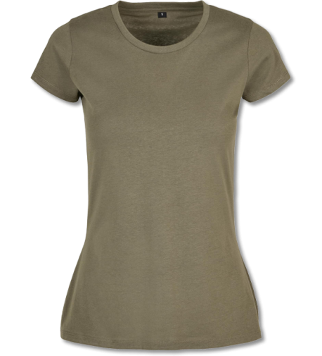 Basic Damen T-Shirt olive | S