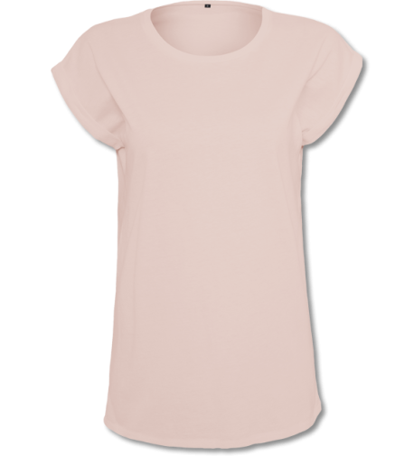 Damen Extended Shoulder T-Shirt pink | 5XL