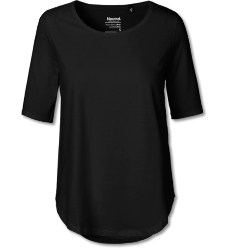 Bio Damen Halbarm T-Shirt black | XS