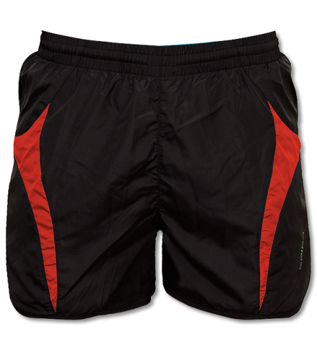 Unisex Running Shorts schwarz-rot | S