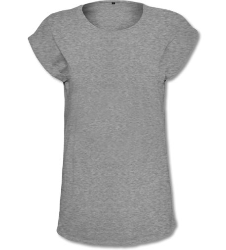 Damen Extended Shoulder T-Shirt heather grey | S