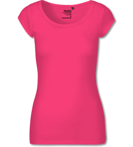 Bio Damen Rundhals T-Shirt pink | S
