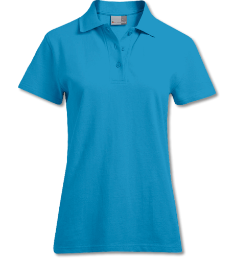 Premium Damen Poloshirt turquoise | XL