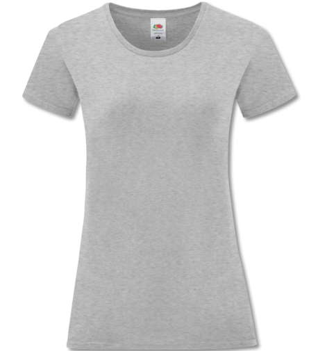 Damen T-Shirt Iconic 150 heather grey | XL
