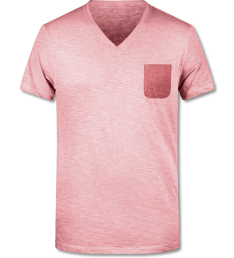 Bio Herren Slub T-Shirt soft pink | L