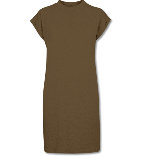 Damen T-Shirt-Kleid olive | 5XL