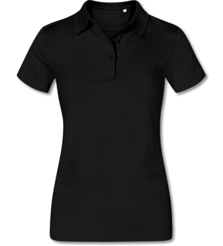 Damen Jersey Poloshirt  black | S