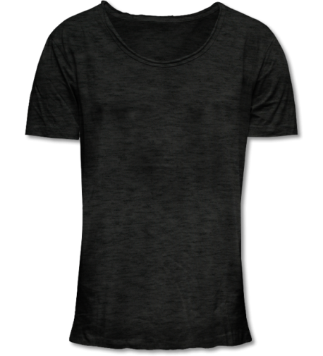 Bio Herren Raw Scoop T-Shirt charcoal grey melange | XL