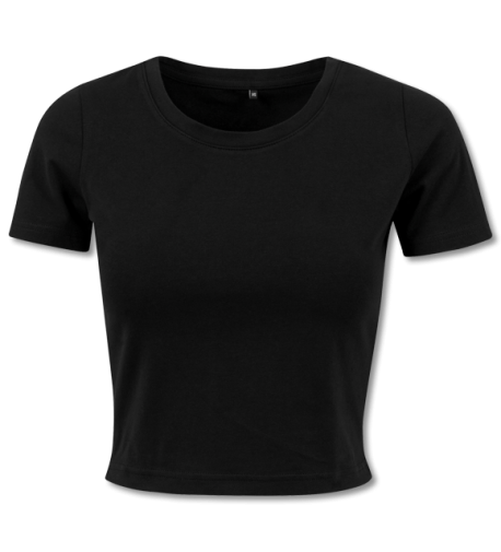 Ladies Cropped T-Shirt black | XL