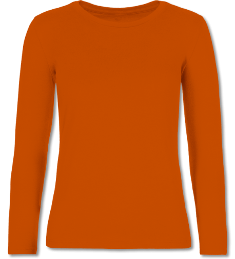 Damen Langarmshirt #E190 urban orange | S