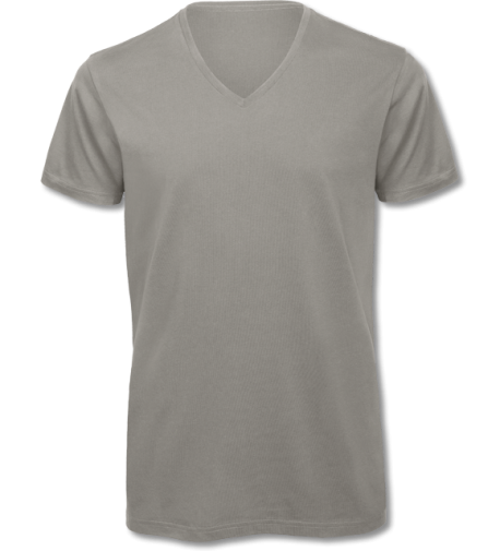 Bio Herren V-Neck T-Shirt Inspire light grey | XL