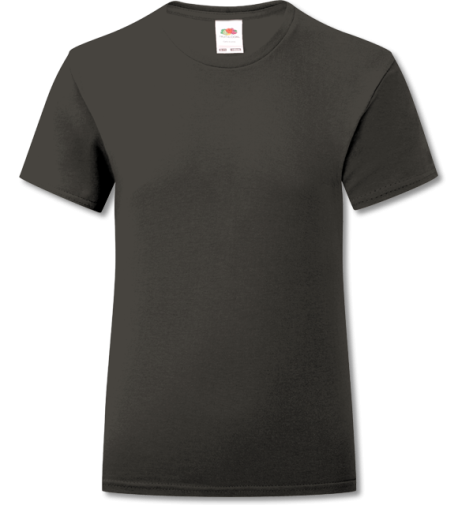 Mädchen T-Shirt Iconic 150 light graphite (solid) | 104